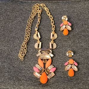 Stella & Dot pop geo pendant and earrings